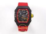 Richard Mille RM 67-02 Alexander Zverev Black NTPT Ön Cephe Kadran ve Kasa Görünümü Rich Factory Super Clone ETA — Kadran ve Bezel Görünümü