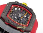 Richard Mille RM 67-02 Alexander Zverev Black NTPT Yatay Kadran ve CRMA7 Mekanizma Derinliği Rich Factory Super Clone ETA — Kadran ve Bezel Görünümü
