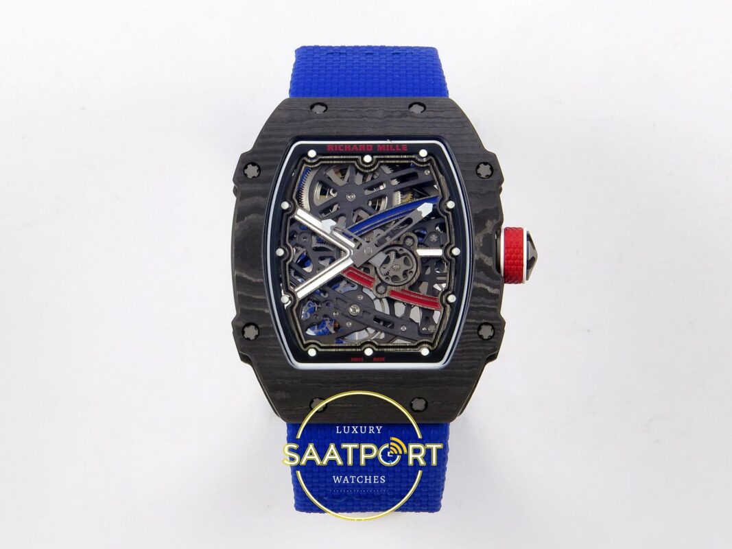 Richard Mille RM 67-02 Black NTPT France Pro V2 Ön Cephe Kadran ve Kasa Görünümü Rich Factory Super Clone ETA — Kadran ve Bezel Görünümü