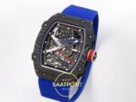Richard Mille RM 67-02 Black NTPT France Pro V2 Sol Çapraz Kasa ve Bezel Dokusu Rich Factory Super Clone ETA — Kadran ve Bezel Görünümü