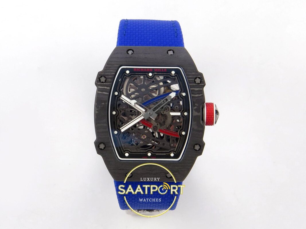 Richard Mille RM 67-02 Black NTPT France Ön Cephe Kadran ve Kasa Görünümü Rich Factory Super Clone ETA — Kadran ve Bezel Görünümü