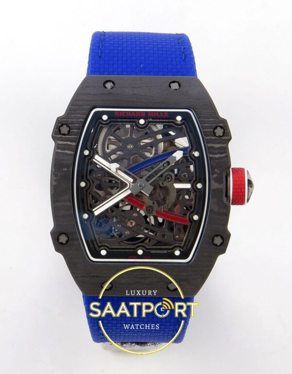 Richard Mille RM 67-02 Black NTPT France Ön Cephe Kadran ve Kasa Görünümü Rich Factory Super Clone ETA