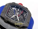 Richard Mille RM 67-02 Black NTPT France Yatay Kadran ve CRMA7 Mekanizma Derinliği Rich Factory Super Clone ETA — Kadran ve Bezel Görünümü