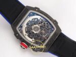 Richard Mille RM 67-02 Black NTPT France Arka Mekanizma Titanyum Köprü ve Çark Detayı Rich Factory Super Clone ETA — Kadran ve Bezel Görünümü
