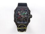 Richard Mille RM 67-02 Black NTPT UAE Edition Ön Cephe Kadran ve Kasa Görünümü Rich Factory Super Clone ETA — Kadran ve Bezel Görünümü