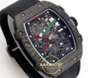 Richard Mille RM 67-02 Black NTPT UAE Edition Sağ Çapraz Kurma Kolu ve Kasa Profili Rich Factory Super Clone ETA — Kadran ve Bezel Görünümü