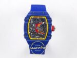 Richard Mille RM 67-02 Fernando Alonso Blue NTPT Ön Cephe Kadran ve Kasa Görünümü Rich Factory Super Clone ETA — Kadran ve Bezel Görünümü