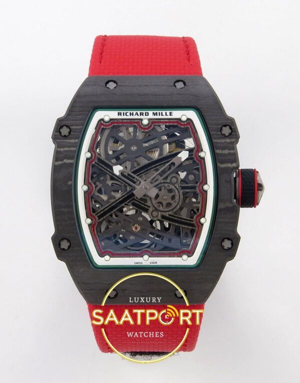 Richard Mille RM 67-02 Italy Black NTPT Ön Cephe Kadran ve Kasa Görünümü Rich Factory Super Clone ETA