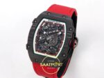 Richard Mille RM 67-02 Italy Black NTPT Sol Çapraz Kasa ve Bezel Dokusu Rich Factory Super Clone ETA — Kadran ve Bezel Görünümü