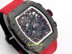 Richard Mille RM 67-02 Italy Black NTPT Sağ Çapraz Kurma Kolu ve Kasa Profili Rich Factory Super Clone ETA — Kadran ve Bezel Görünümü