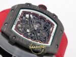 Richard Mille RM 67-02 Italy Black NTPT Yatay Kadran ve CRMA7 Mekanizma Derinliği Rich Factory Super Clone ETA — Kadran ve Bezel Görünümü