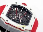 Richard Mille RM 67-02 Monaco White NTPT Yatay Kadran ve CRMA7 Mekanizma Derinliği Rich Factory Super Clone ETA — Kadran ve Bezel Görünümü