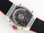 Richard Mille RM 67-02 Monaco White NTPT Arka Mekanizma Titanyum Köprü ve Çark Detayı Rich Factory Super Clone ETA — Kadran ve Bezel Görünümü
