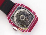 Richard Mille RM 67-02 Purple NTPT CRMA7 Arka Kapak Safir Cam ve CRMA7 Rotor Görünümü Rich Factory Super Clone ETA — Kadran ve Bezel Görünümü