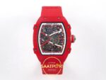 Richard Mille RM 67-02 Sebastien Buemi Red NTPT Ön Cephe Kadran ve Kasa Görünümü Rich Factory Super Clone ETA — Kadran ve Bezel Görünümü
