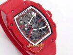 Richard Mille RM 67-02 Sebastien Buemi Red NTPT Sağ Çapraz Kurma Kolu ve Kasa Profili Rich Factory Super Clone ETA — Kadran ve Bezel Görünümü