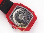 Richard Mille RM 67-02 Sebastien Buemi Red NTPT Arka Kapak Safir Cam ve CRMA7 Rotor Görünümü Rich Factory Super Clone ETA — Kadran ve Bezel Görünümü