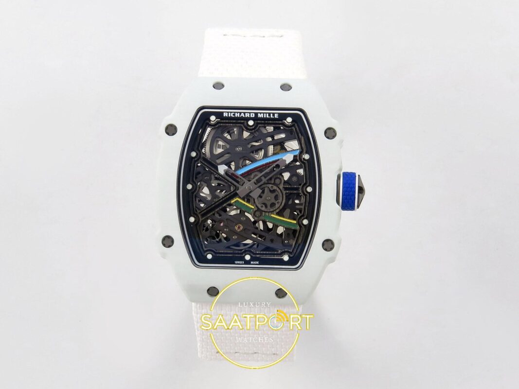 Richard Mille RM 67-02 White NTPT 2026 UAE Ön Cephe Kadran ve Kasa Görünümü Rich Factory Super Clone ETA — Kadran ve Bezel Görünümü