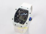 Richard Mille RM 67-02 White NTPT 2026 UAE Sol Çapraz Kasa ve Bezel Dokusu Rich Factory Super Clone ETA — Kadran ve Bezel Görünümü