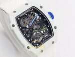 Richard Mille RM 67-02 White NTPT 2026 UAE Sağ Çapraz Kurma Kolu ve Kasa Profili Rich Factory Super Clone ETA — Kadran ve Bezel Görünümü