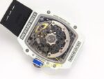 Richard Mille RM 67-02 White NTPT 2026 UAE Arka Kapak Safir Cam ve CRMA7 Rotor Görünümü Rich Factory Super Clone ETA — Kadran ve Bezel Görünümü