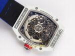 Richard Mille RM 67-02 White NTPT France Pro V2 Arka Mekanizma Titanyum Köprü ve Çark Detayı Rich Factory Super Clone ETA — Kadran ve Bezel Görünümü