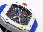 Richard Mille RM 67-02 White NTPT France Yatay Kadran ve CRMA7 Mekanizma Derinliği Rich Factory Super Clone ETA — Kadran ve Bezel Görünümü