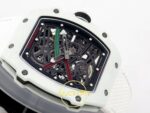 Richard Mille RM 67-02 White NTPT UAE Edition Yatay Kadran ve CRMA7 Mekanizma Derinliği Rich Factory Super Clone ETA — Kadran ve Bezel Görünümü