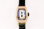 Richard Mille RM07 Ladies RG Diamonds Bezel ZF Black Diamonds ZF Factory 31.5mmx12mm Ön Cephe Kadran ve Kasa Görünümü Super Clone — Kadran ve Bezel Görünümü