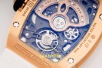 Richard Mille RM07 Ladies RG Diamonds Bezel ZF Red Diamonds ZF Factory 31.5mmx12mm Arka Kapak Gravür ve Super Clone Mekanizma — Kadran ve Bezel Görünümü