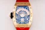 Richard Mille RM07 Ladies RG Diamonds Bezel ZF Red Diamonds ZF Factory 31.5mmx12mm Sağ Yan Kurma Tepesi ve Kasa Koruma Detayı — Kadran ve Bezel Görünümü