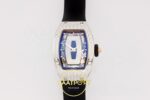 Richard Mille RM07 Ladies SS Diamonds Bezel ZF Black Diamonds ZF Factory 31.5mmx12mm Kadran İndeks ve İbre Detay Yakın Çekim — Kadran ve Bezel Görünümü
