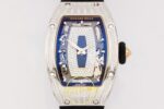 Richard Mille RM07 Ladies SS Diamonds Bezel ZF Black Diamonds ZF Factory 31.5mmx12mm Sol 45 Derece Çapraz Kasa ve Bezel Profili — Kadran ve Bezel Görünümü