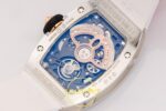 Richard Mille RM07 Ladies SS Diamonds Bezel ZF Red Diamonds ZF Factory 31.5mmx12mm Arka Kapak Gravür ve Super Clone Mekanizma — Kadran ve Bezel Görünümü