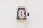Richard Mille RM07 Ladies SS Diamonds Bezel ZF Red Diamonds ZF Factory 31.5mmx12mm Ön Cephe Kadran ve Kasa Görünümü Super Clone — Kadran ve Bezel Görünümü