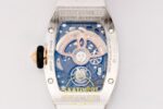 Richard Mille RM07 Ladies SS Diamonds Bezel ZF Red Diamonds ZF Factory 31.5mmx12mm Sağ Yan Kurma Tepesi ve Kasa Koruma Detayı — Kadran ve Bezel Görünümü