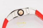 Richard Mille RM07 Ladies SS Diamonds Bezel ZF Red Diamonds ZF Factory 31.5mmx12mm Yatay Kasa, Bezel ve Kordon Bütünlüğü Super — Kadran ve Bezel Görünümü