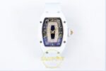 Richard Mille RM07 Ladies White Ceramic ZF Black Dial on ZF Factory 31.5mmx12mm Ön Cephe Kadran ve Kasa Görünümü Super Clone ETA — Kadran ve Bezel Görünümü