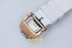 Richard Mille RM07 Ladies White Ceramic ZF Red Dial on ZF Factory 31.5mmx12mm Orijinal Toka Kilidi ve Kordon İç Detayı Super — Kadran ve Bezel Görünümü