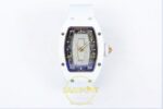Richard Mille RM07 Ladies White Ceramic ZF White Dial on ZF Factory 31.5mmx12mm Ön Cephe Kadran ve Kasa Görünümü Super Clone ETA — Kadran ve Bezel Görünümü
