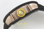 Richard Mille RM88 Tourbillon Smiley Black Ceramic RMF on Black ZF Factory 41mmx17mm Sağ Yan Kurma Tepesi ve Kasa Koruma Detayı — Kadran ve Bezel Görünümü