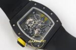 Richard Mille ZGF Custom Made RM061 Black Ceramic Green Inner ZF Factory 43mmx15mm Gece Fosfor (Super-LumiNova) ve Kadran Detay — Kadran ve Bezel Görünümü