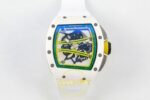 Richard Mille ZGF Custom Made RM061 White Ceramic with Titanium ZF Factory 43mmx15mm Ön Cephe Kadran ve Kasa Görünümü Super Clone — Kadran ve Bezel Görünümü