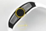 Richard Mille ZGF Custom Made RM061 White Ceramic with Titanium ZF Factory 43mmx15mm Sağ Yan Kurma Tepesi ve Kasa Koruma Detayı — Kadran ve Bezel Görünümü