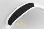 Richard Mille ZGF Custom Made RM061 White Ceramic with Titanium ZF Factory 43mmx15mm Sol Yan Kasa Kalınlık ve Fırçalanmış Yüzey — Kadran ve Bezel Görünümü