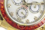 Rolex Daytona 116578SACO “Orange Sapphire” SONIC White Dial on SONIC Factory 40mmx12.5mm Yatay Kasa, Bezel ve Kordon Bütünlüğü — Kadran ve Bezel Görünümü