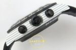 Rolex Daytona DIW Porsche 911 S/T White Carbon SONIC SONIC Factory 40mmx12.5mm Sağ Yan Kurma Tepesi ve Kasa Koruma Detayı Super — Kadran ve Bezel Görünümü
