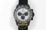 Rolex Daytona SONIC Carbon Case and Bezel Meteorite Stick SONIC Factory 40mmx12.5mm Kadran İndeks ve İbre Detay Yakın Çekim Super — Kadran ve Bezel Görünümü