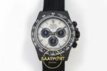 Rolex Daytona SONIC Carbon Case and Bezel Meteorite Stick SONIC Factory 40mmx12.5mm Ön Cephe Kadran ve Kasa Görünümü Super Clone — Kadran ve Bezel Görünümü