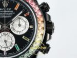 Rolex Daytona SONIC RXF Colored diamond bezel Black dial SONIC Factory 40mmx12.5mm Yatay Kasa, Bezel ve Kordon Bütünlüğü Super — Kadran ve Bezel Görünümü